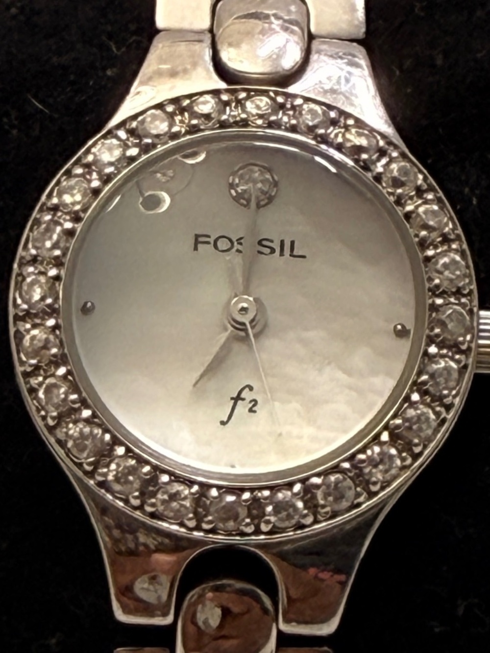 Fossil Silver Stainless Steel Metal Link Wrist Watch #9